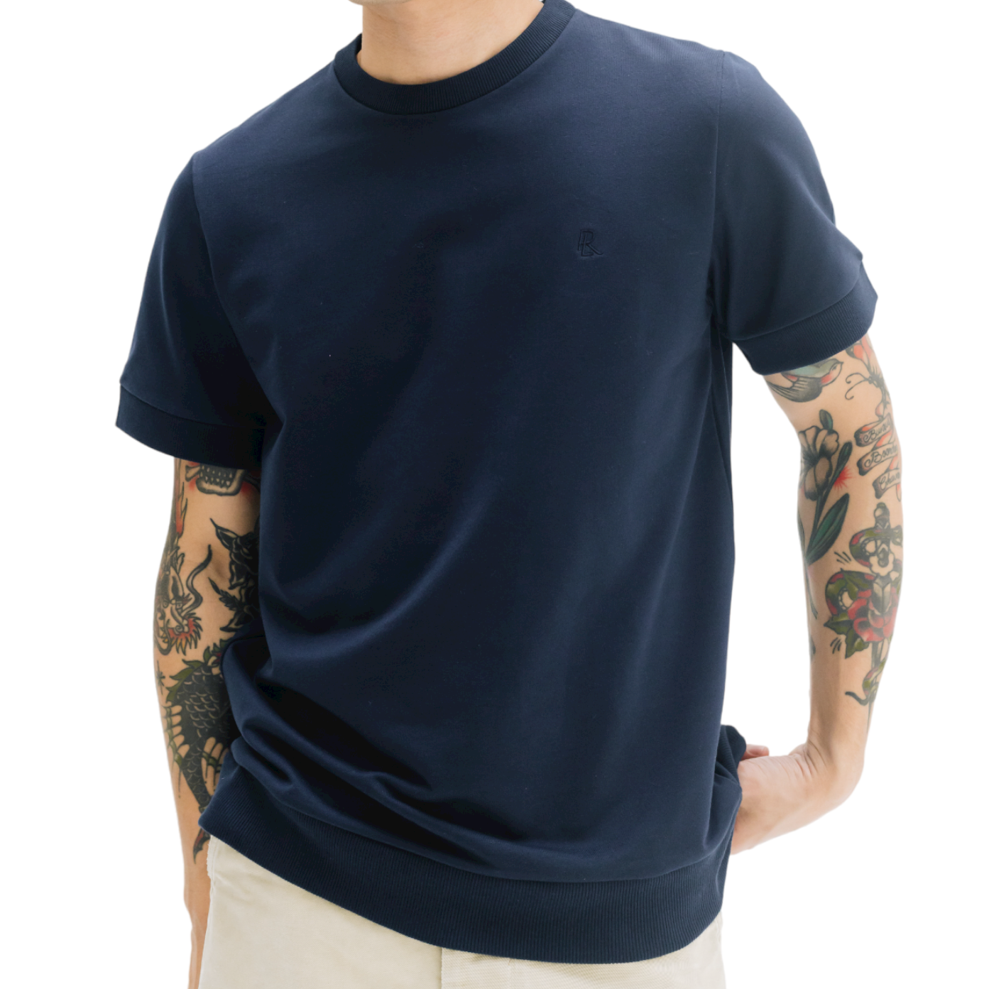 Rags and Lace Knitted Tee (Navy)