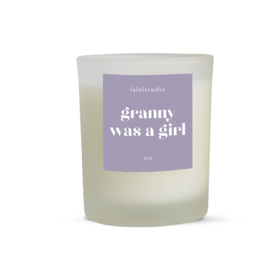 "Granny was a Girl" Candle