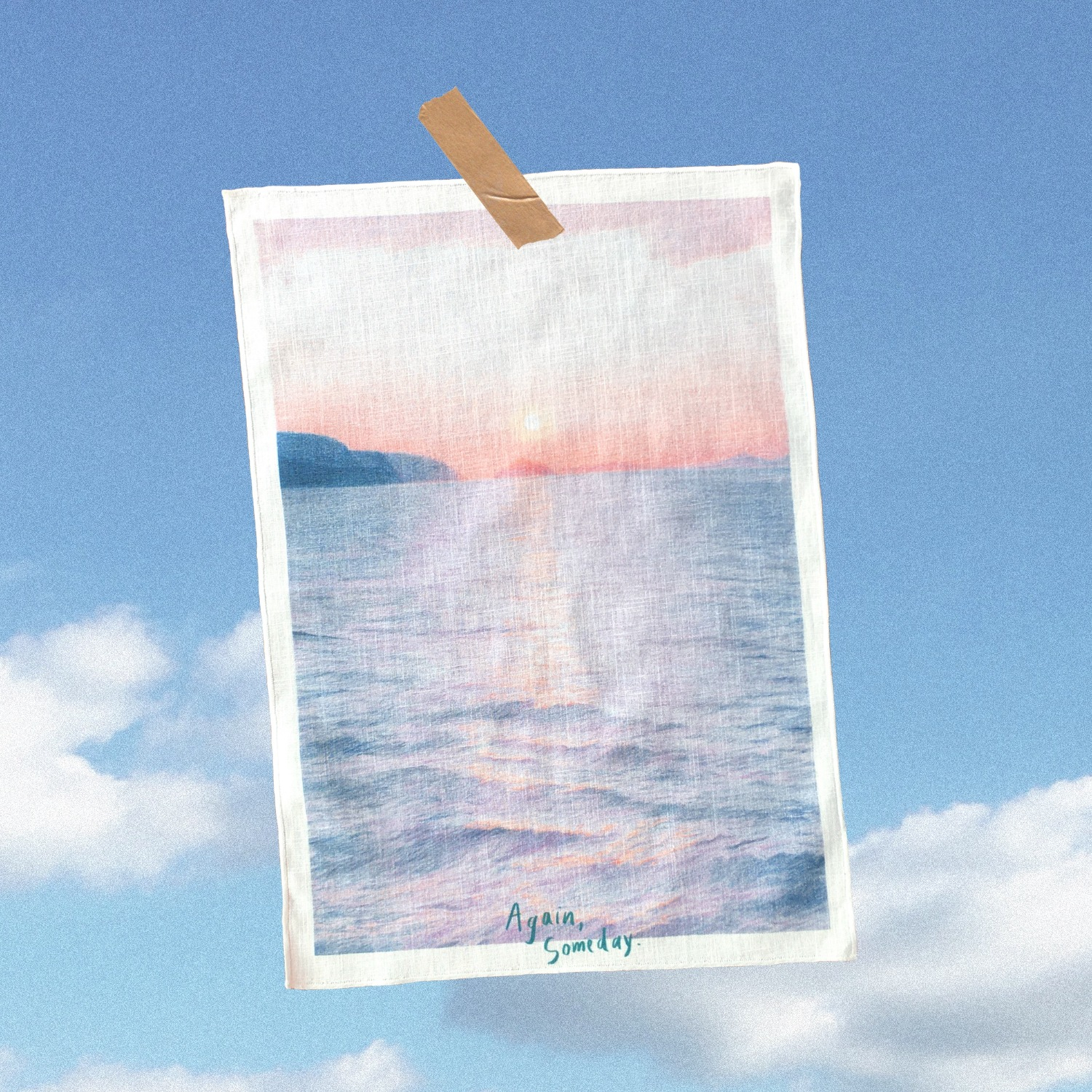 Again, Sunset Fabric Poster
