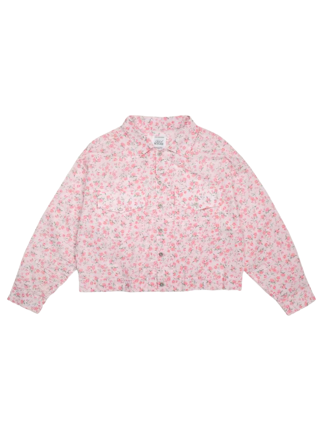 CLUB ✿ 07 Club Cropped Textured Jacket in Floral Pink