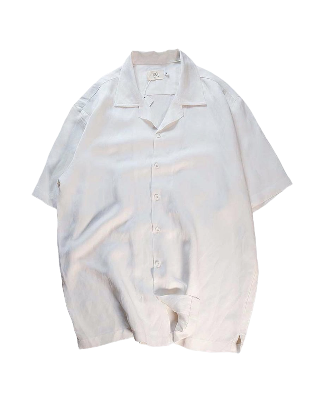 Linen open Collar Shirt (White)