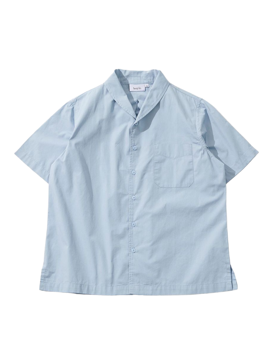 Shawl Collar Shirt (Blue)