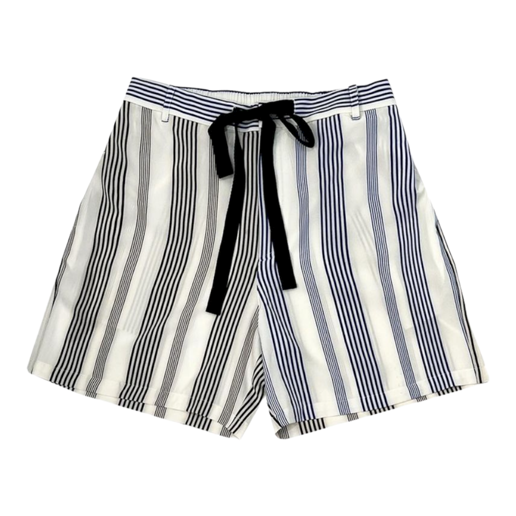 2 Tone Striped Shorts (Blue-White)