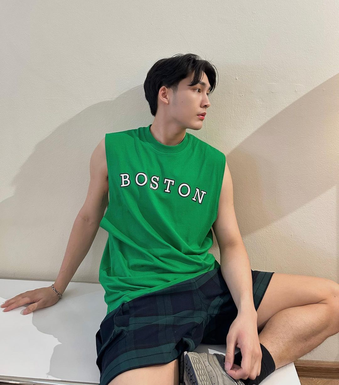 "Boston" Bobby Sleeveless Shirt (Green)