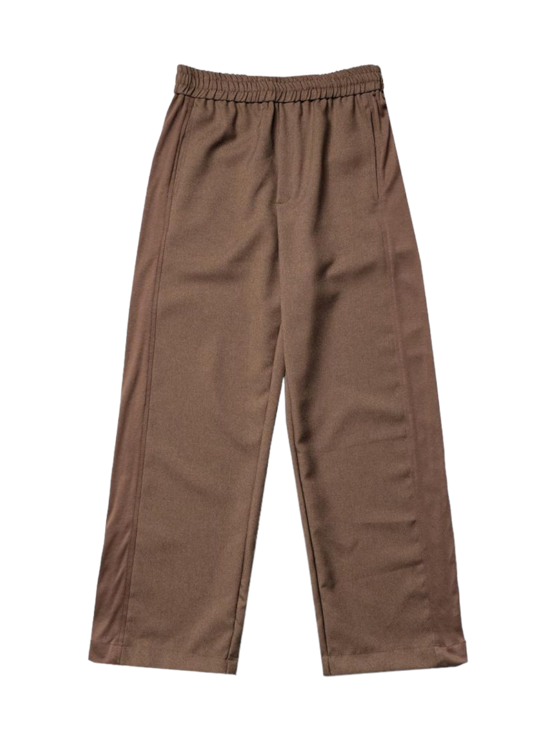 Contrast Wide-Leg Track Pants in Brown