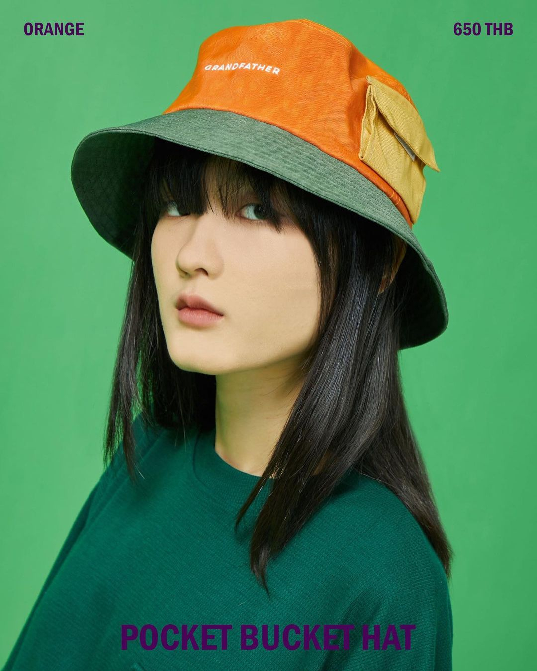 Pocket Bucket Hat (Orange)