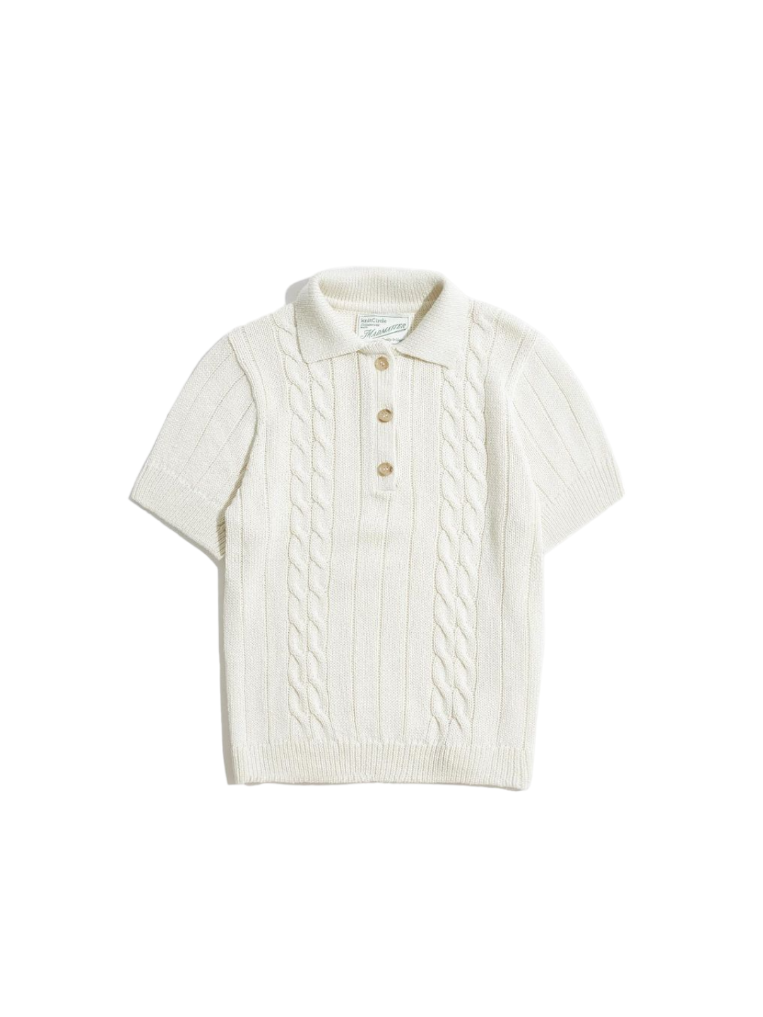 Madmatter / Knitcircle Cable Knit Polo (Oat)