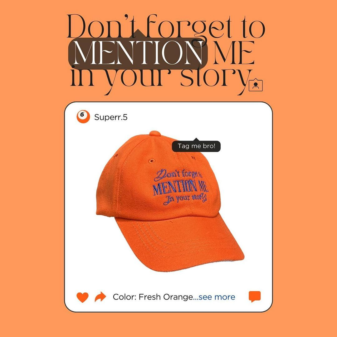 Super.5 Sociable Cap (Mandarin Orange)