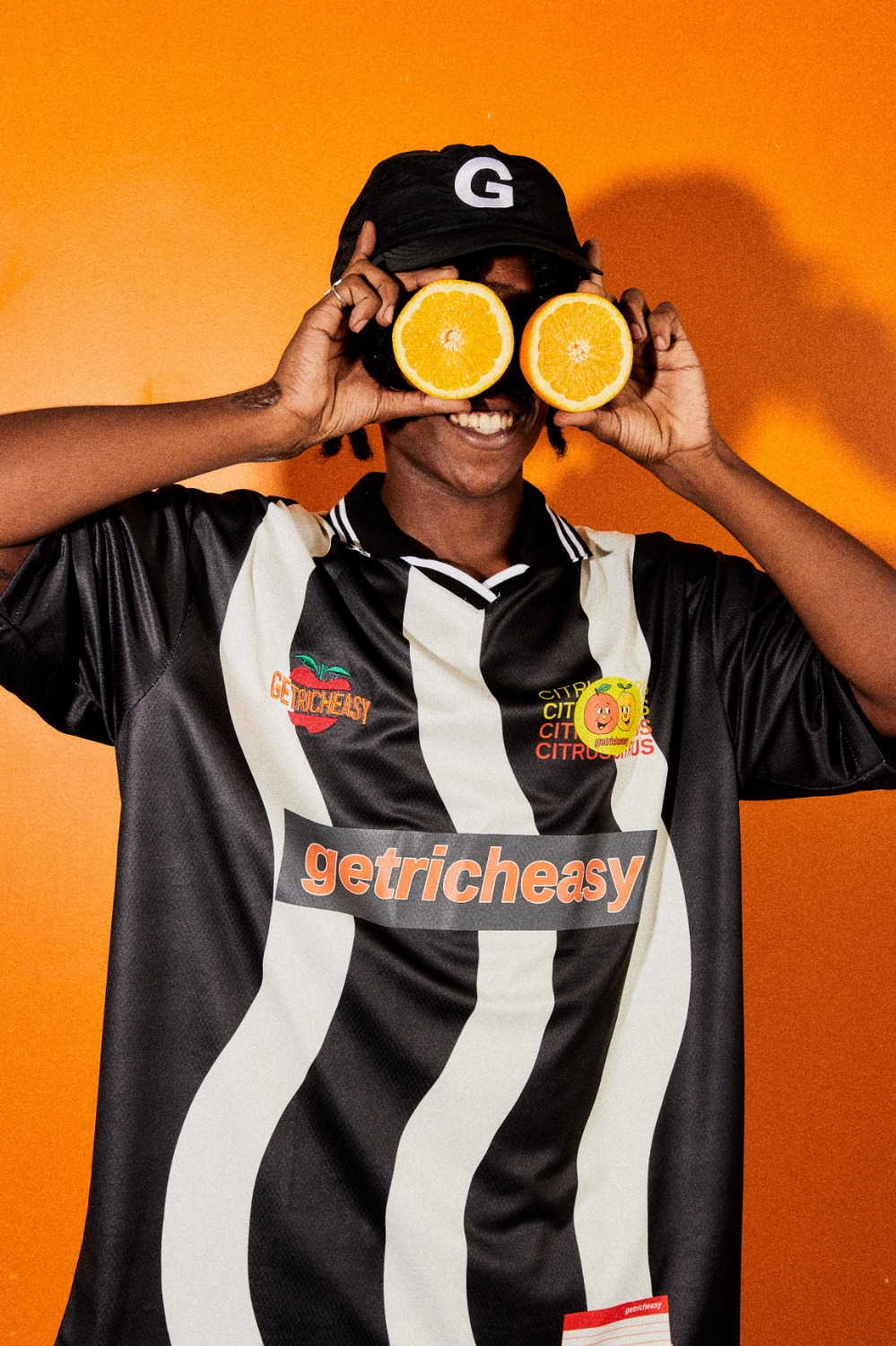 Frank Garcon - 'Summer Fruit' Football Jersey Citrus Shirt (Black)