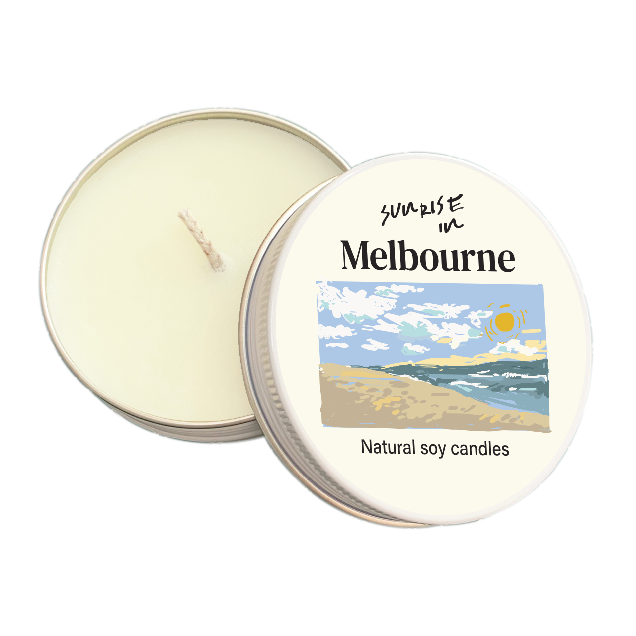 Sunrise in Melbourne soy candles