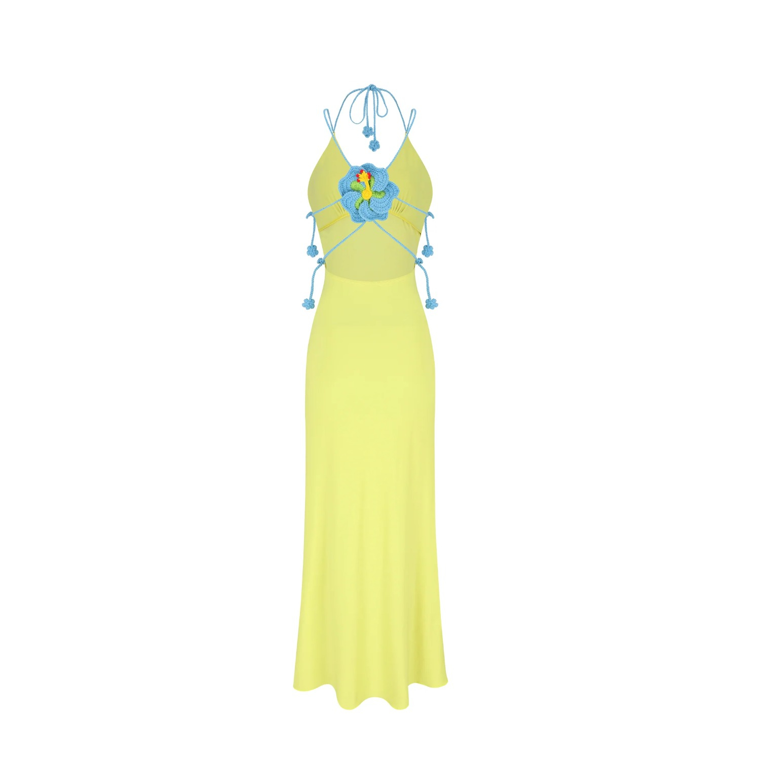 Hibiscus maxi Dress (Lemon)