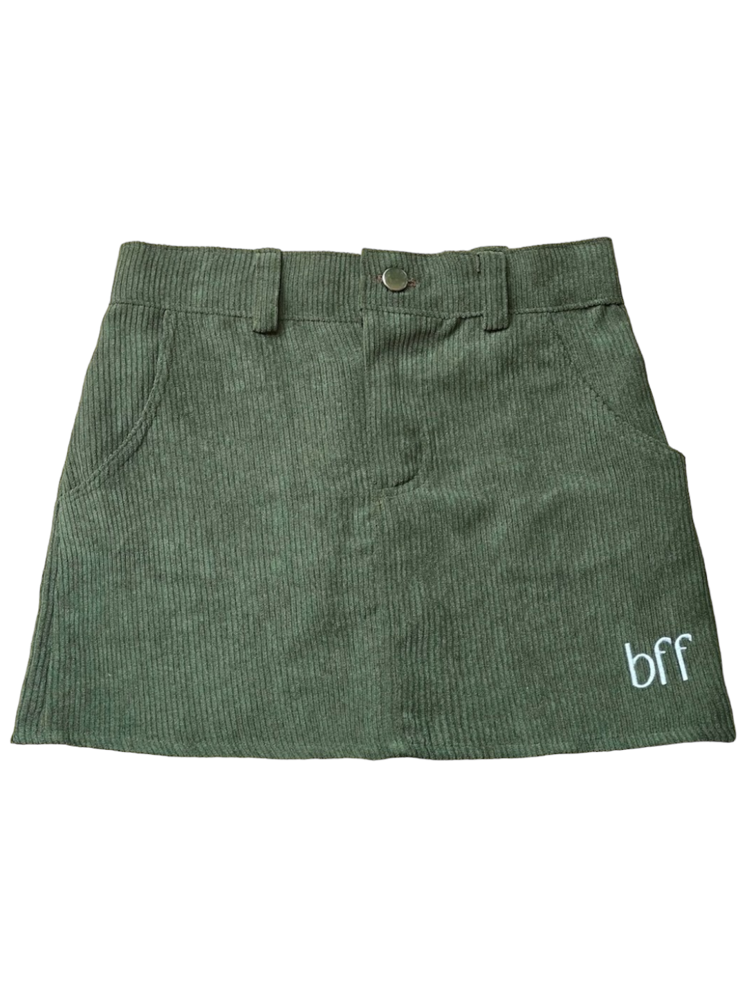 Corduroy Mini Skirt (Olive)