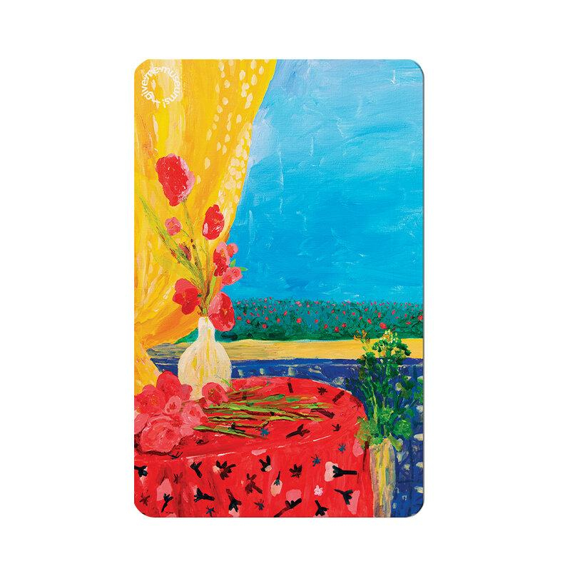 Card Sticker : Yellow Curtain
