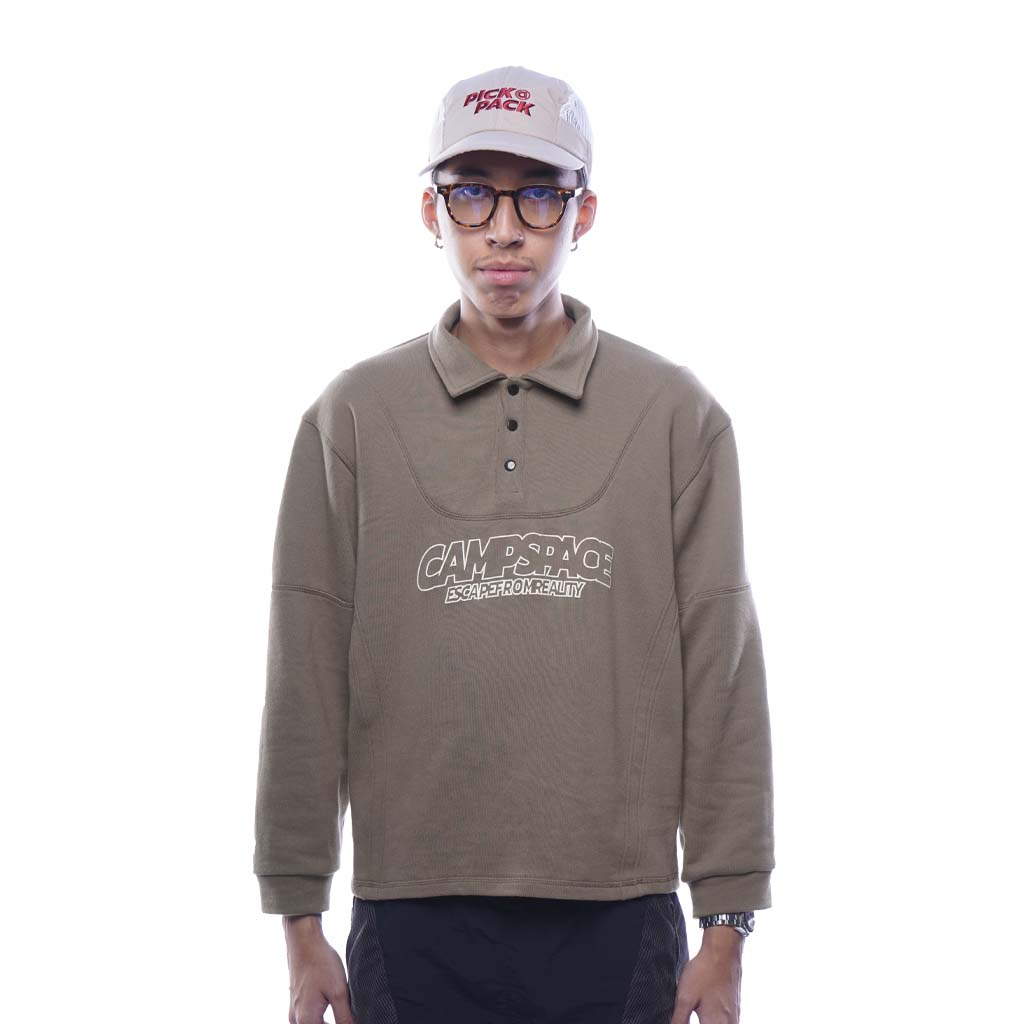 CAMPSPACE Long Sleeve Polo (Woody)