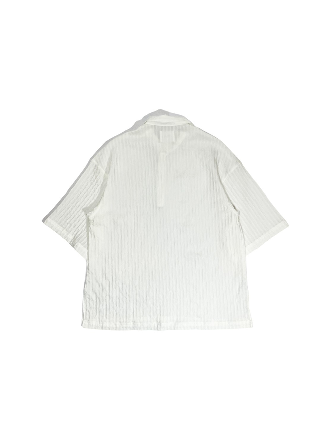 Open-sleeved Polo Shirt (White)