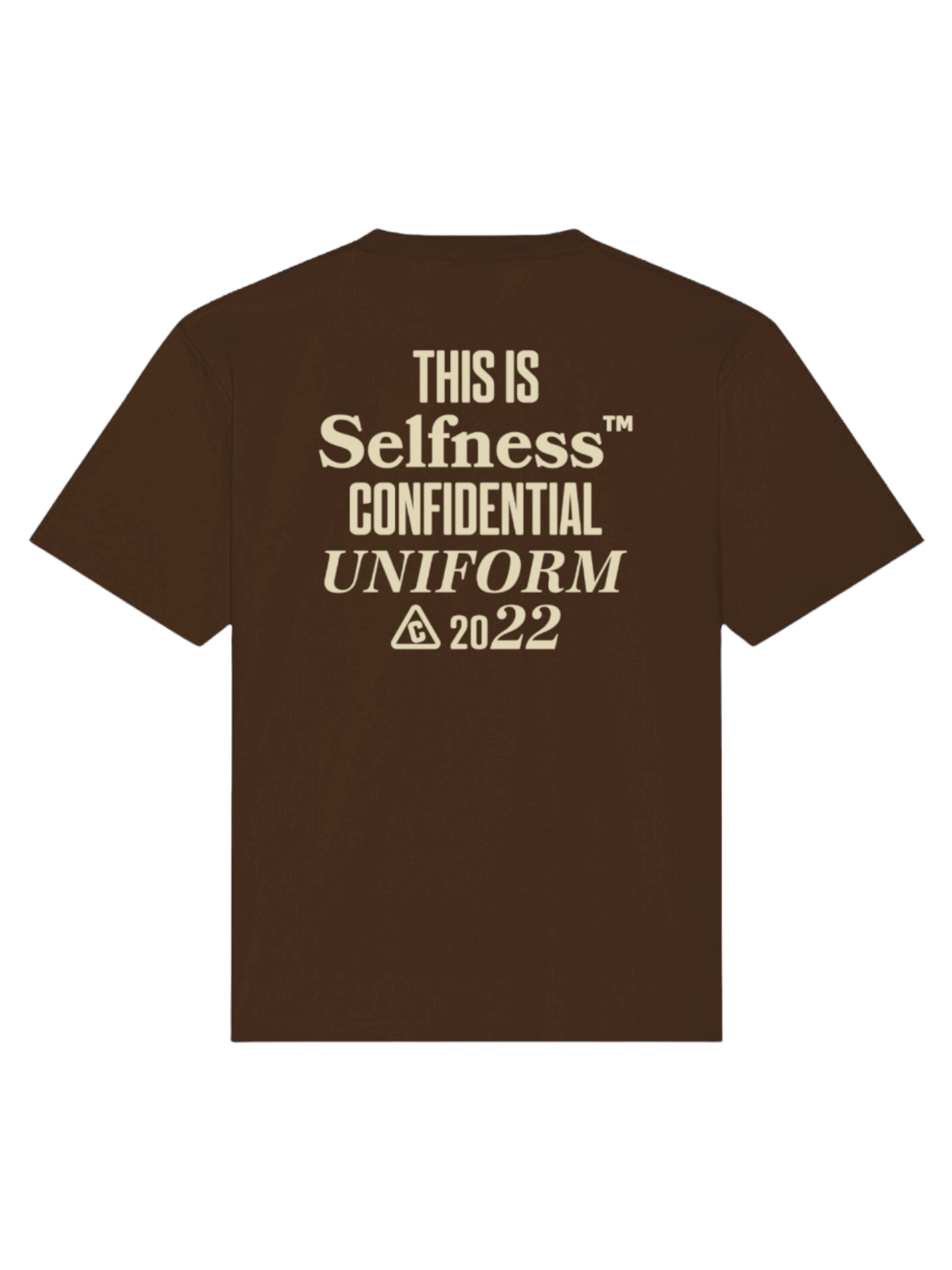 CONFIDENTIAL T-SHIRT LARGE FIT IN BROWN