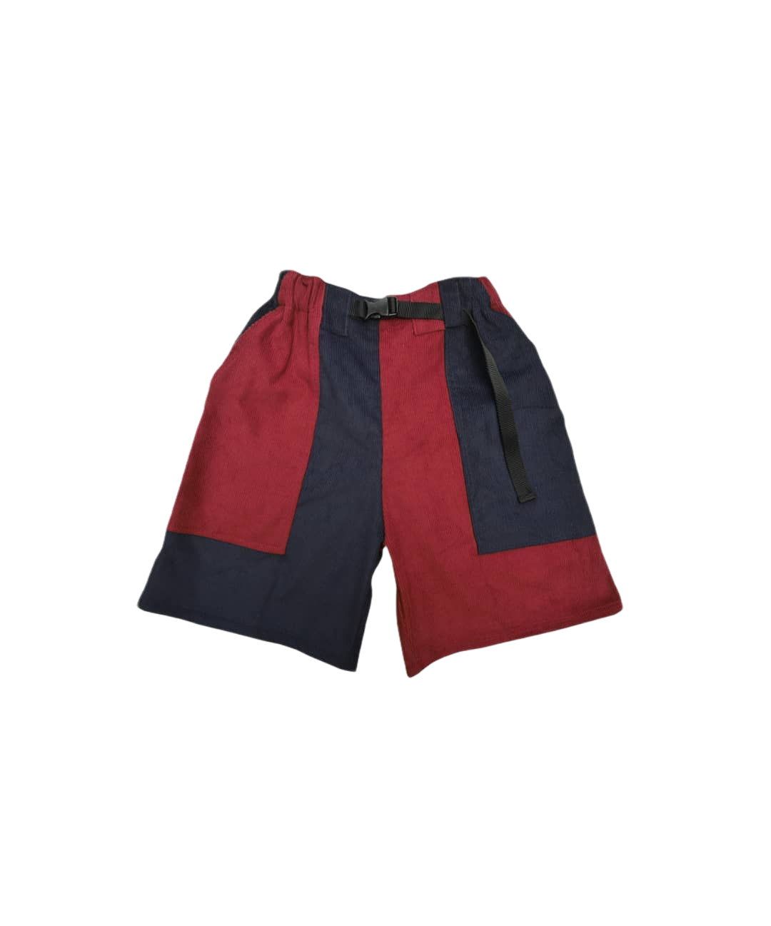 Baggy Corduroy Shorts (Maroon/Navy)