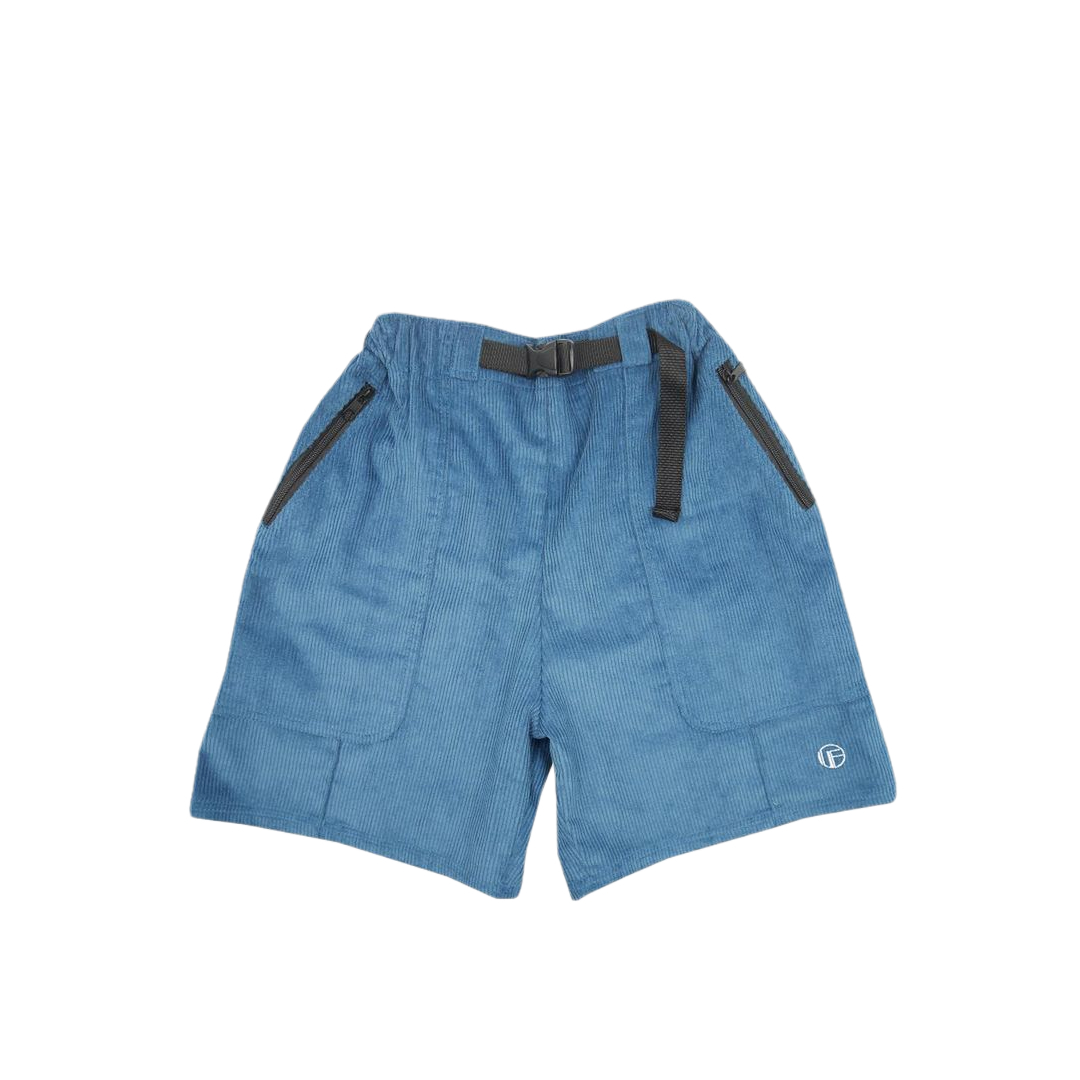 Zipper Corduroy Shorts (Blue)