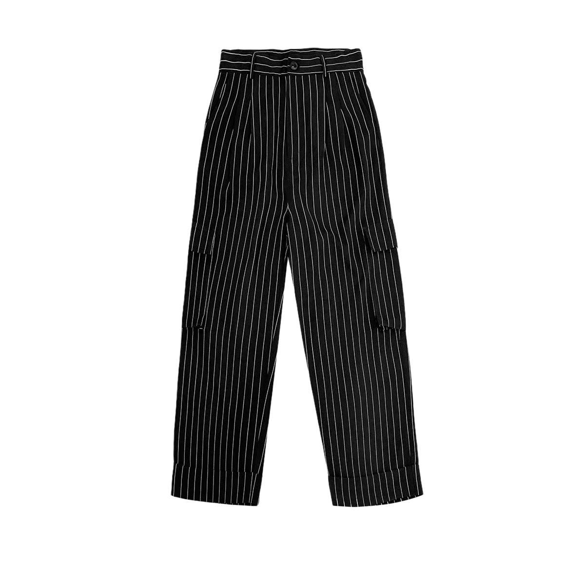 Casual Striped Pants (Black Striped)