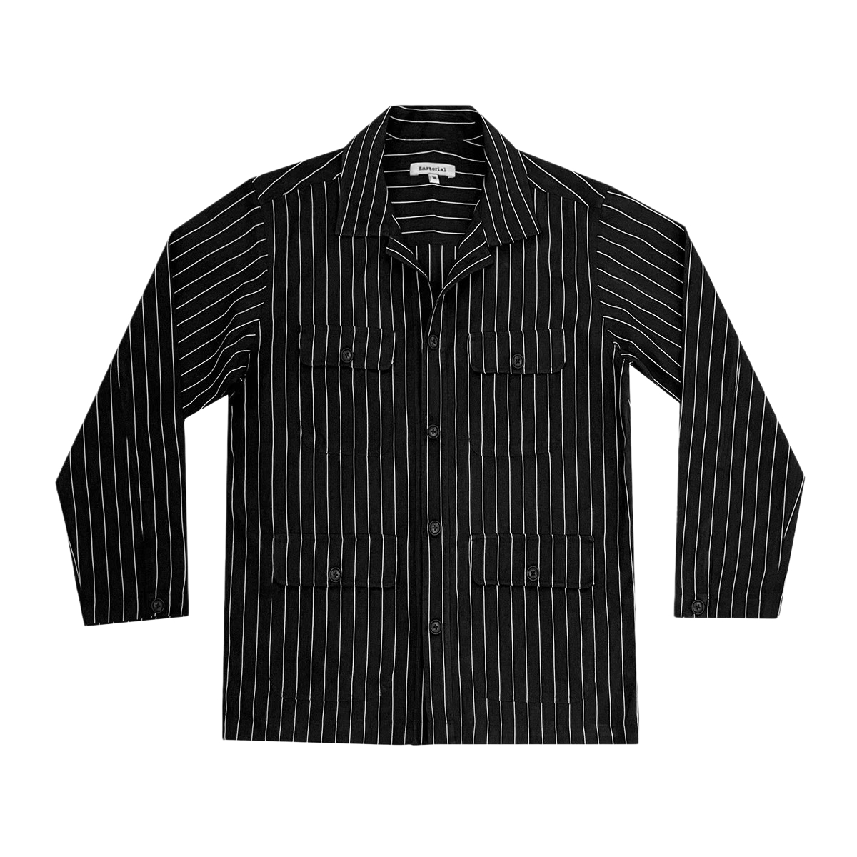 Casual Striped Jacket (Black Striped)