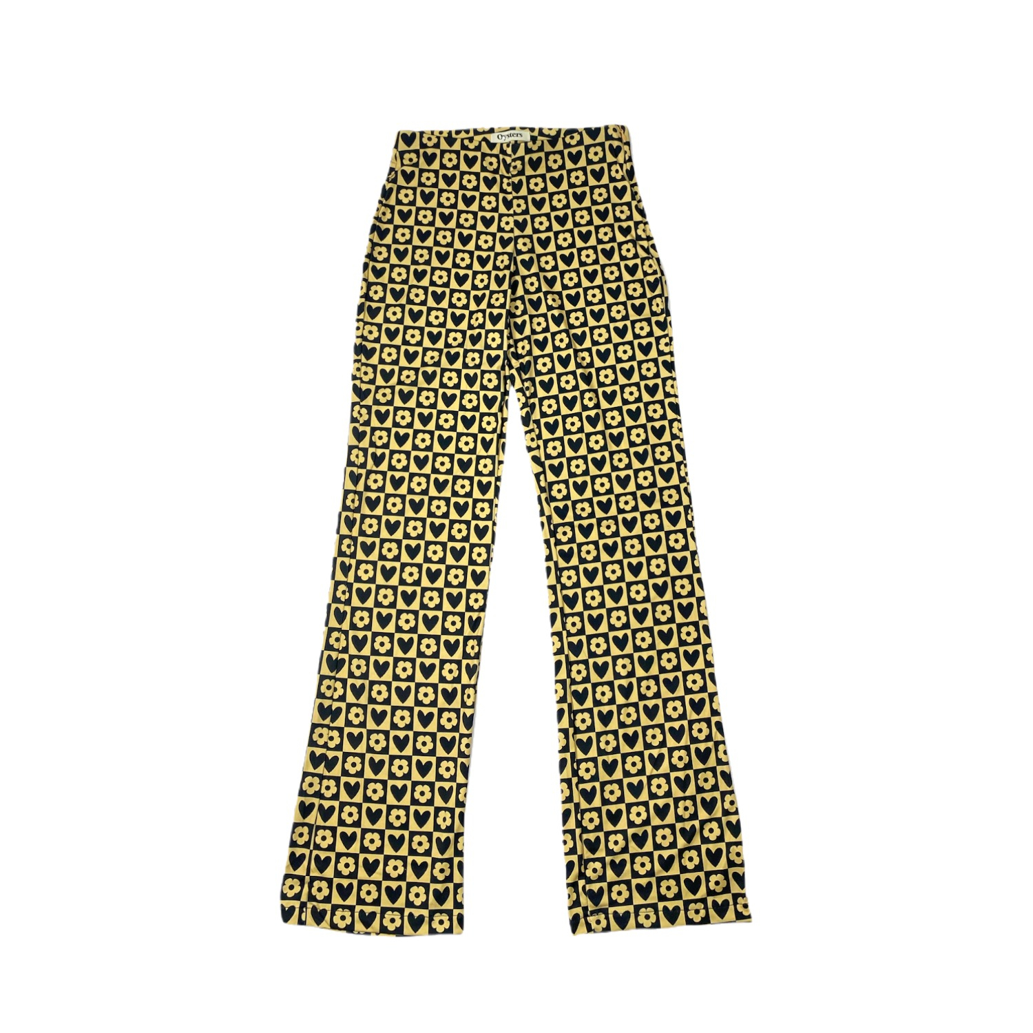 Checked printed trousers (Light Beige)
