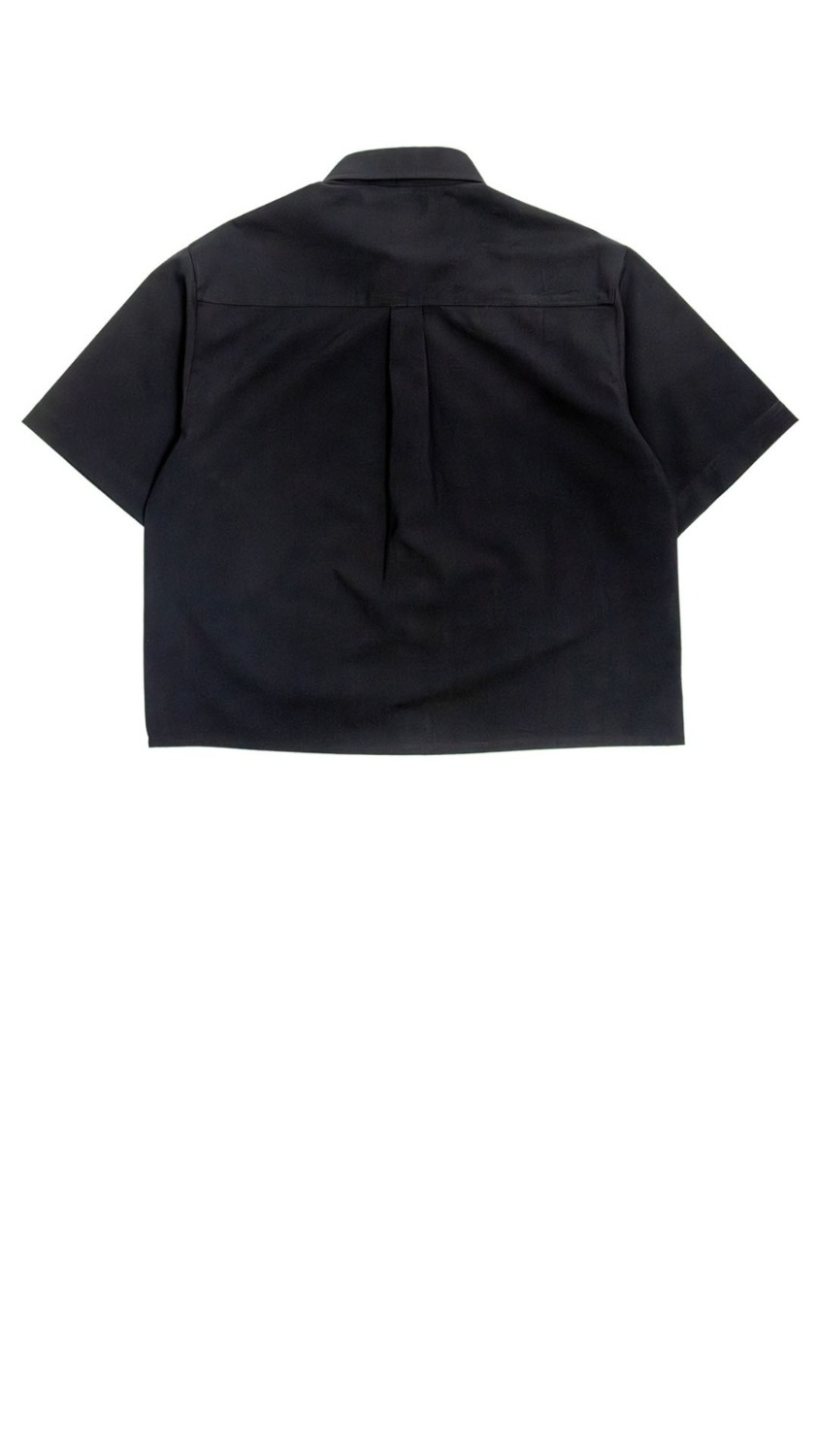 Crop Cuban Shirt (Black)
