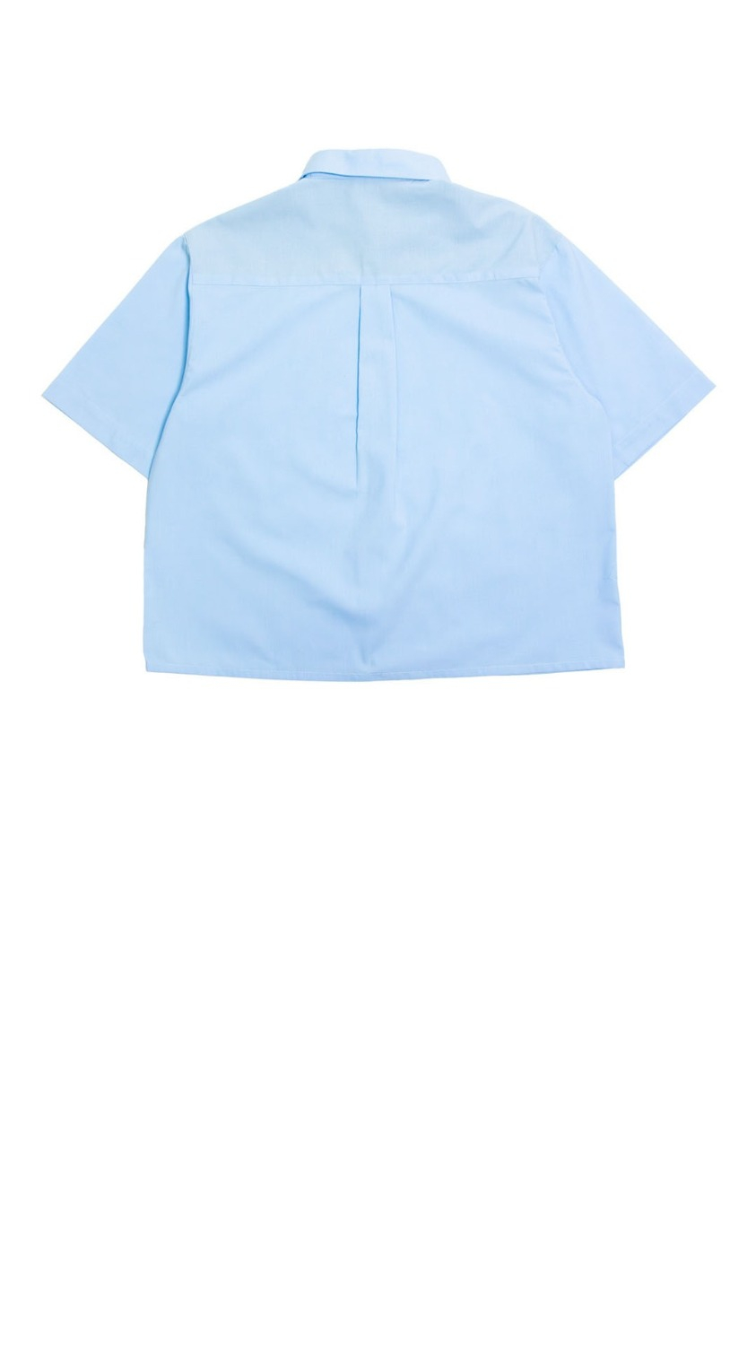 Crop Cuban Shirt (Light Blue)