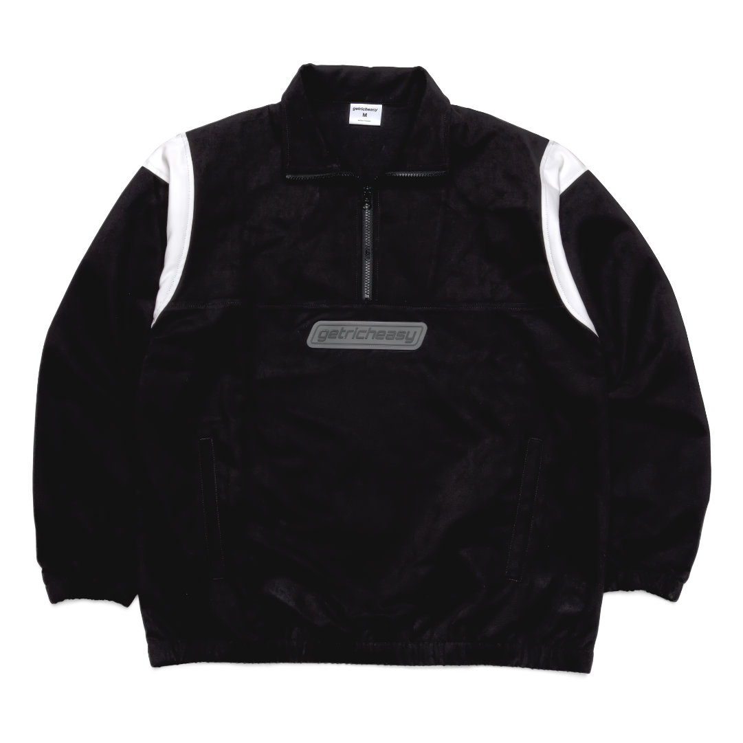 Windbreaker Jacket Half-Zip (Black)
