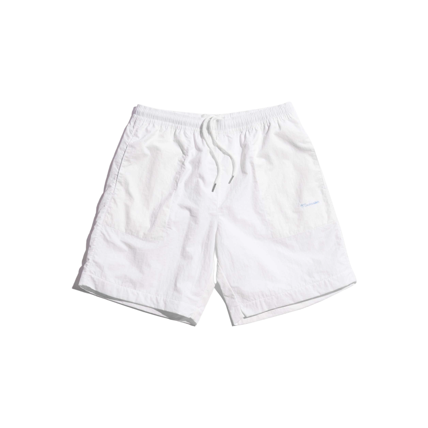 Cursive Logo Nylon Shorts (White)