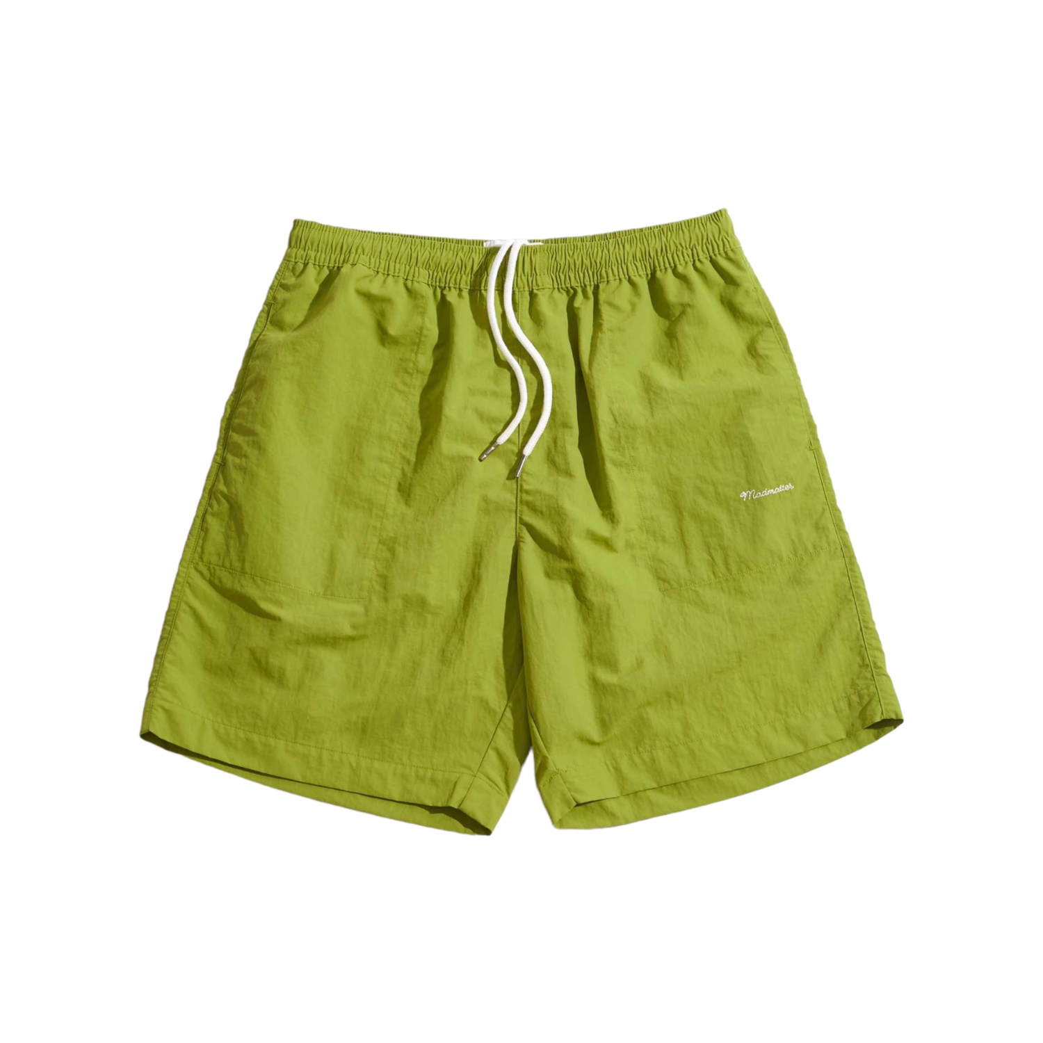 Cursive Logo Nylon Shorts (Lime Green)