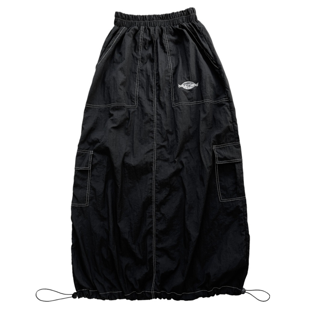 BFF Nylon Cargo Skirt (Black)