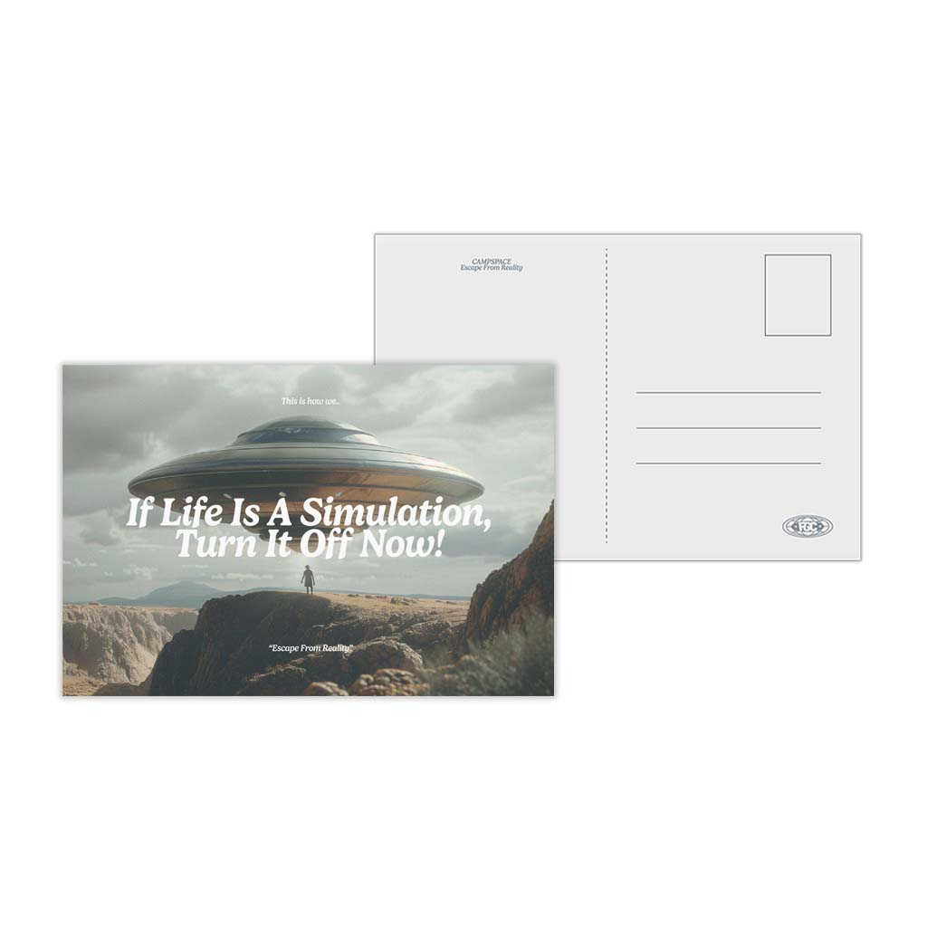 If Life Is A Simulation Postcard