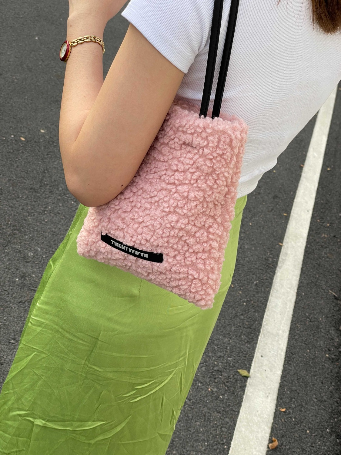 Fluffy Rectangular multi color Fur handbag with Chain Strap and single  Zipper