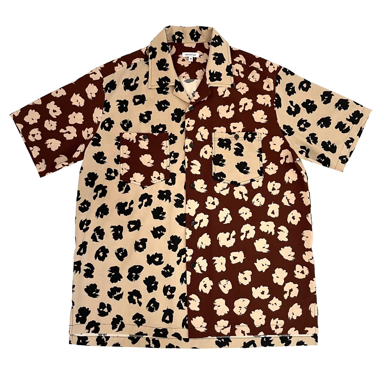Leopard Double Match Shirt (Brown/Beige)