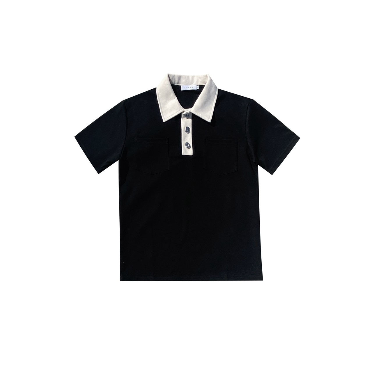 Two-Tone Polo Shirt (Black)