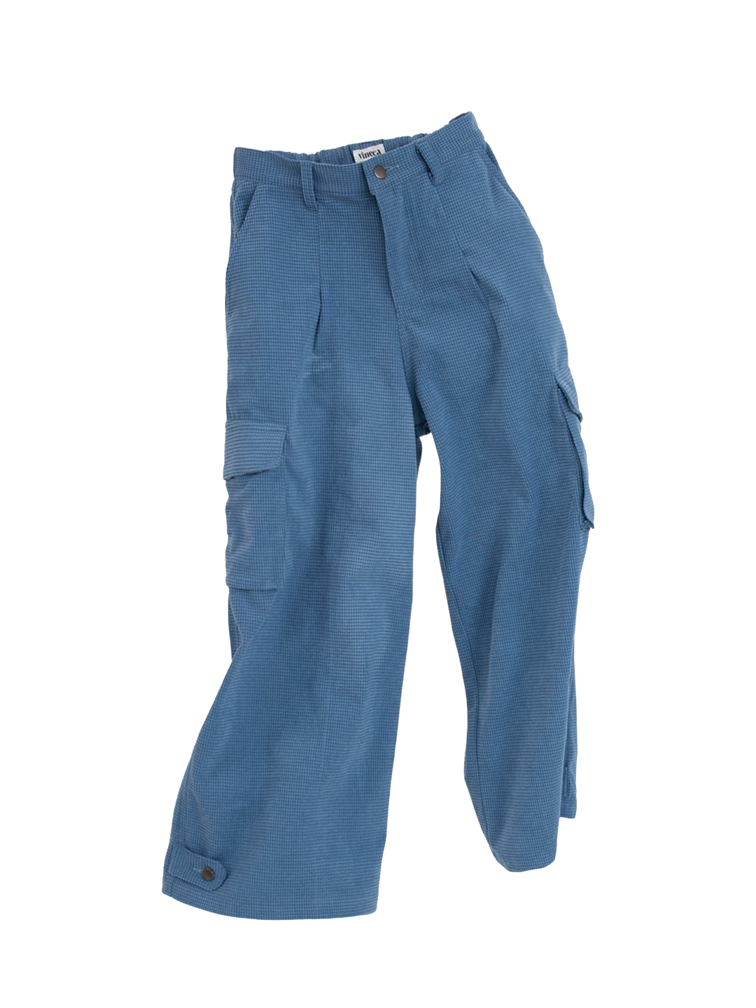 Vineca Waffle Cargo Pants (Blue Pea)