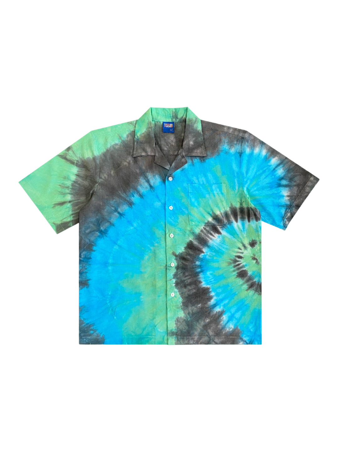 Tie-dye Hawaii Shirt : Peacock feathers