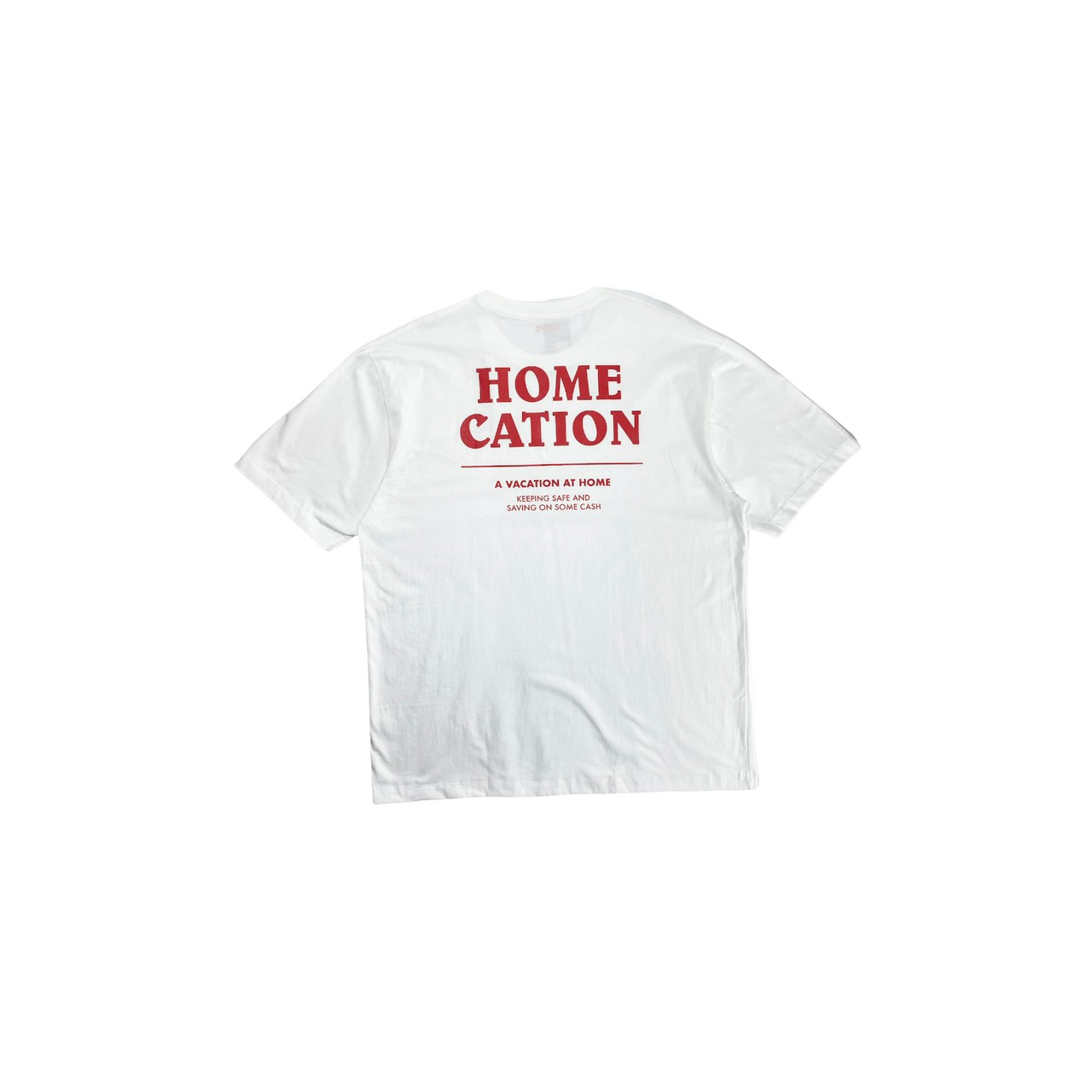 Homecation T-shirt (White - Red)