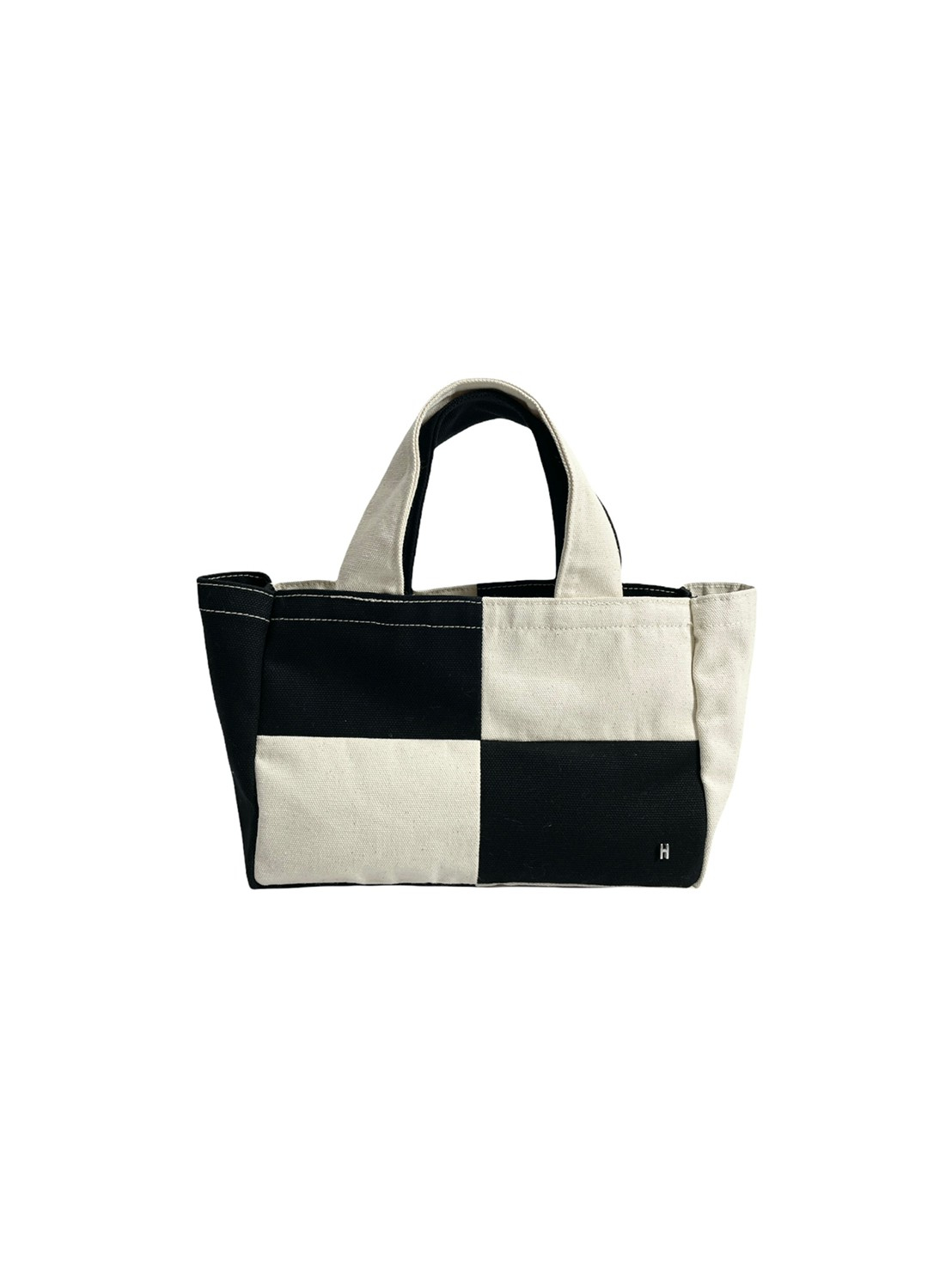 Hand Bag (Beige/Black)