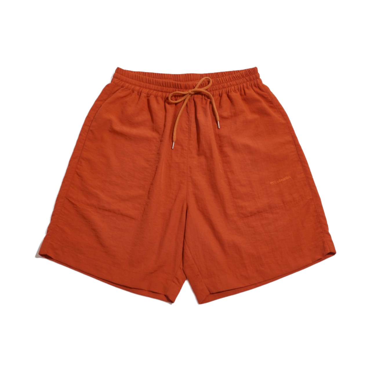 Madmatter Embroidery Nylon Shorts - Orange