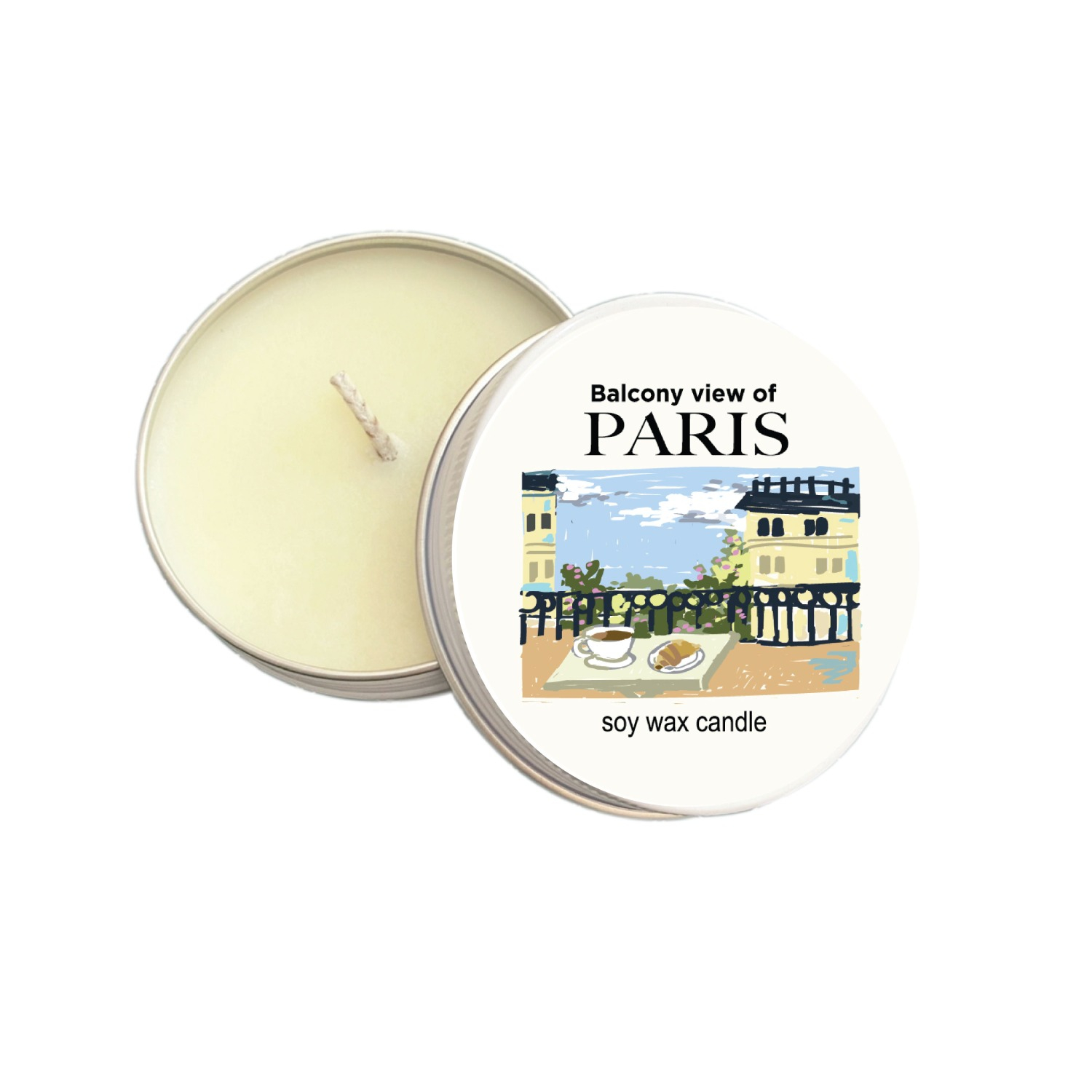Balcony view of Paris Soy candles