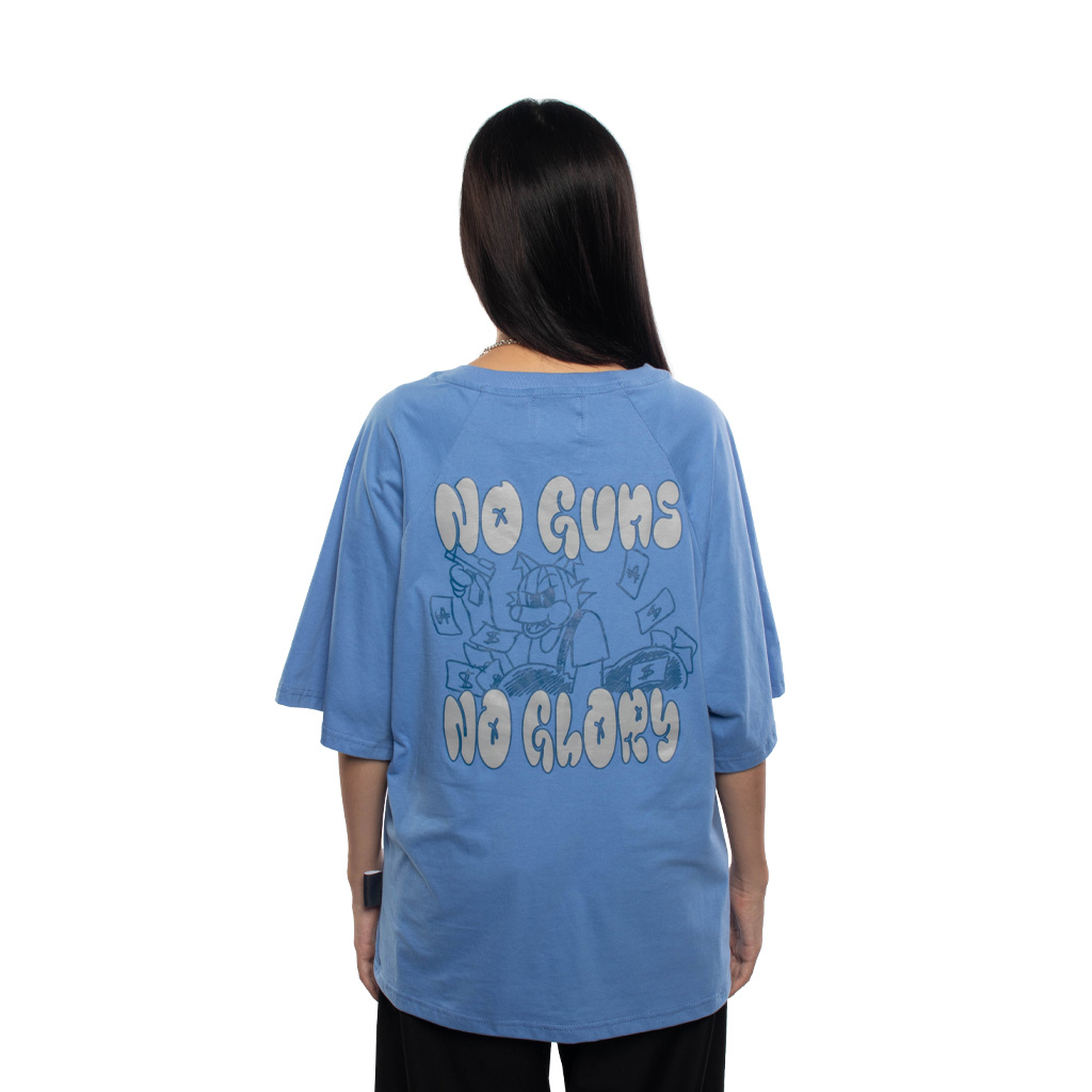 No Guns No Glory Soft Blue Tee