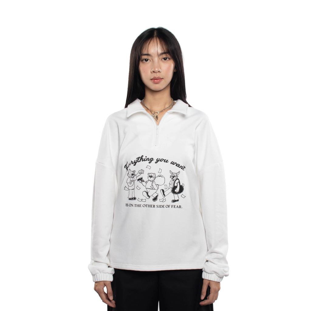 Partner In Crime Zipper Polo Sweater