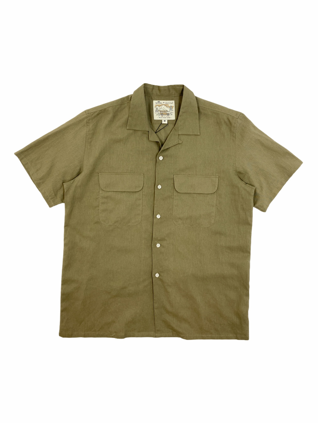 Short Linen Shirt (Khaki)