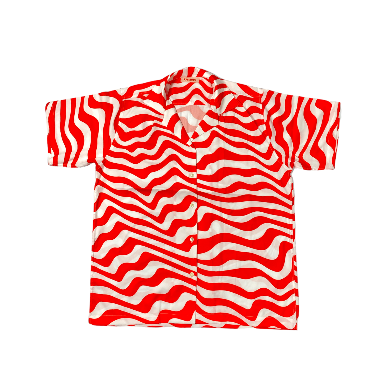 Wave printed shirt (Red)