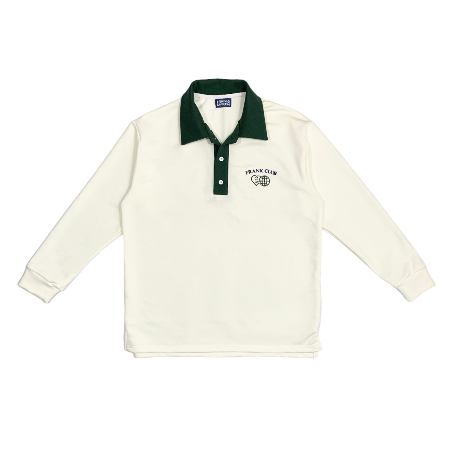 Frank! Club Polo Sweatshirt (Cream / Green)