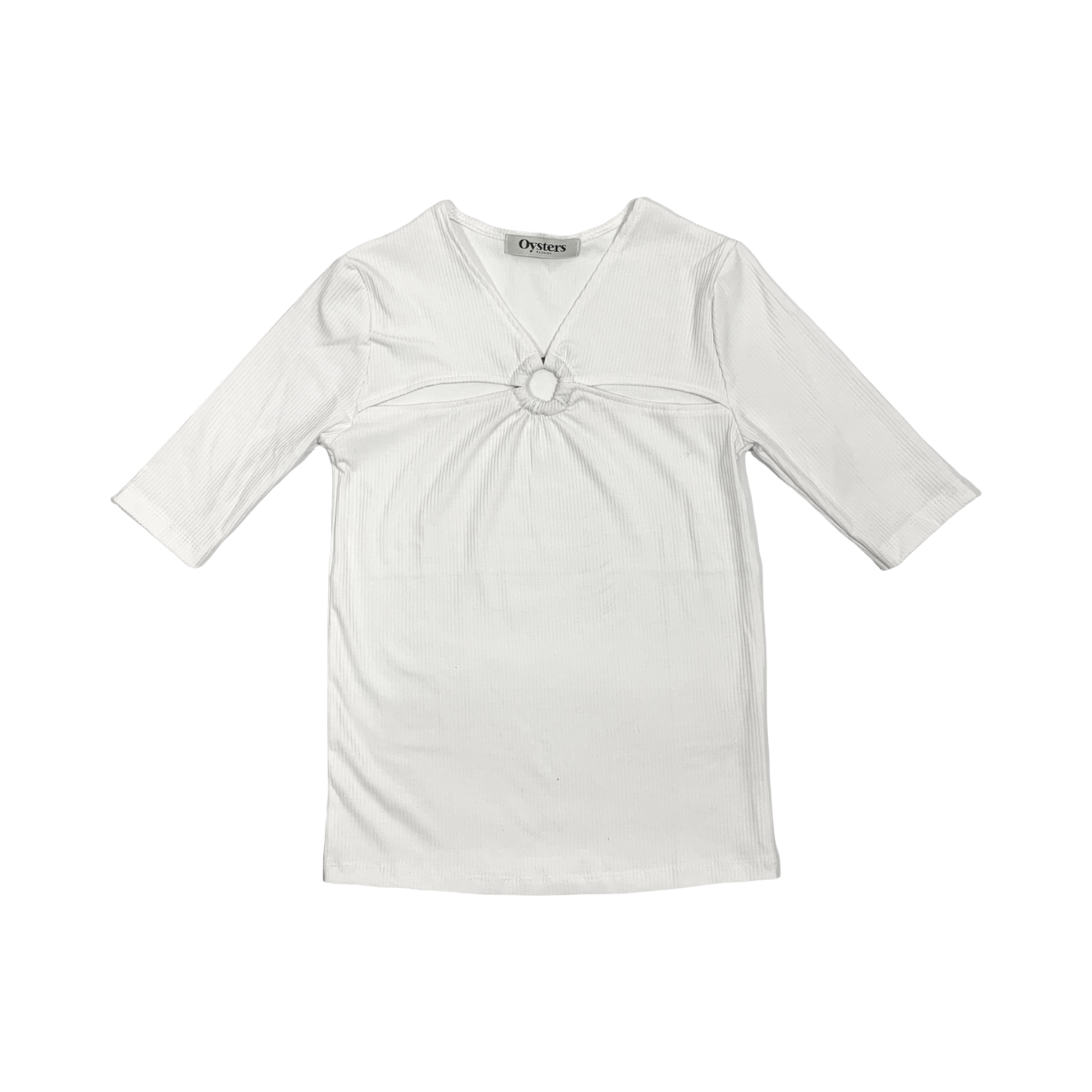 The Ring & Cutout details Top (White)
