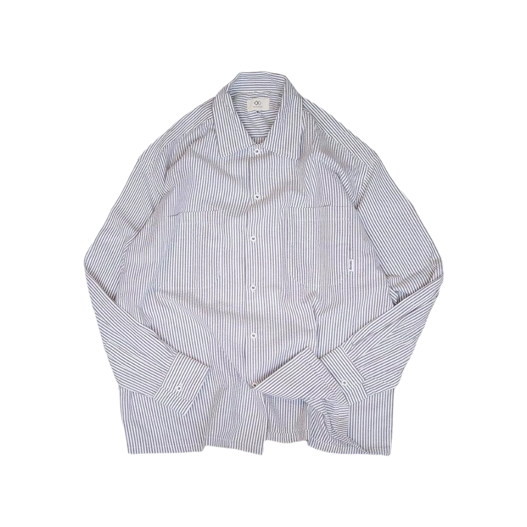 Oversize Shirt Cotton Zucker (Striped Grey)