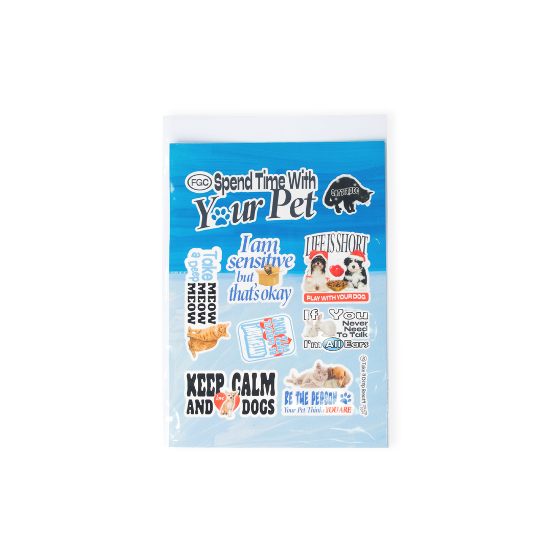 SPEND TIME WITH YOUR PET STICKER A5