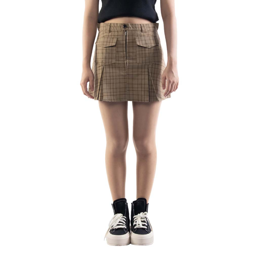 Trixie 2K Skirt (Tartan Brown)
